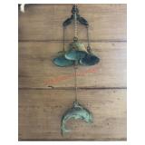 Vtg metal Fish/Bell Windchime