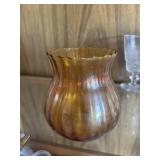 Amber Glass Vase         (Dining Room)