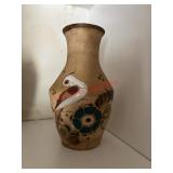 Mexican Tonala folk art pottery vase