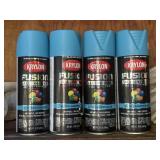 4 Cans Blue Spray Paint             ( Left Side