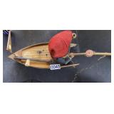 Steinbach wooden fisherman *contents not