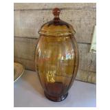Large Amber Apothecary Jar