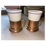 1984 Teleflora ceramic and copper espresso cups
