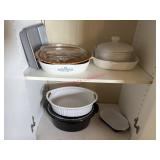 Two Shelves of kitchen items