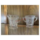 Clear Glass Sugar and Creamer         (Dining
