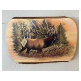 Thick Wood Slap with Elk Print Carol Martin Art