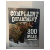Complaint Department Tin SIgn