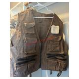 VTG Thick Canvas Hunting Fishing Vest likely 3X