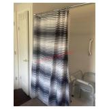 Shower Curtain and hangers            (Master