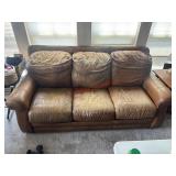 Well Love Leather Couch with some life left