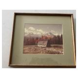 Framed Vintage Photo of Barn           (living