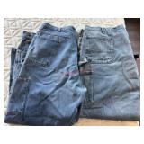 2 pairs Mens Work Jeans Carhartt, Key 48X32,