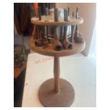 Vtg Pipe Holder with Vtg pipes collection