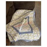 Quilt Style Bedspread Believed to be queen