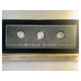 Buffalo Nickel Collection in Plaque