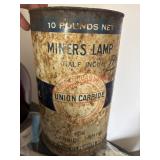 Vtg Miners Lamp Union Carbide Gas Can