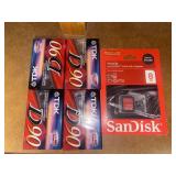 Blank Cassettes / Memory Card lot