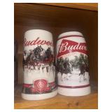 Collection of 2 New in box Budweiser Mugs