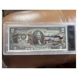 Authenticated Uncirculated $2 Bill D Day WW2 note