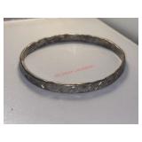 Star Stamped Sterling Bangle