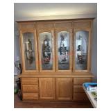 6Ft Wide by 82In Tall Lit Curio Cabinet