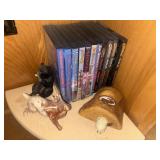 Shelf Lot of Figures and Mossback Mulles DVD's