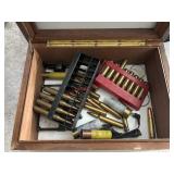 Wood Box with Ammo Contents and other