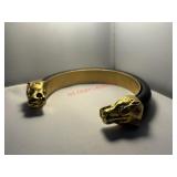 Metal Open Cuff Wolf Head Bangle          (Living