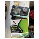 Garden Hose Splitter and water timer combo