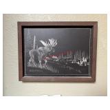 Approx 10in Wide Moose Wall art