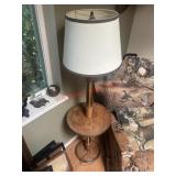 Vintage Brass and Wood table Lamp