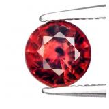 0.51ct 5mm Round Pinkish Orange Sapphire - Madagas