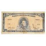 1962-1975 Chile 1/2 ESCUDO banknote