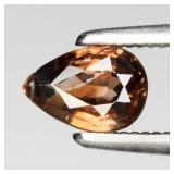 0.63ct 6x4mm Pear Natural Champagne Zircon - Unhea