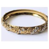 Vintage bracelet metal & stones 68mm 15.30g.