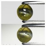 0.67ct Semi-Round Cabochon Natural Green Cat's Eye