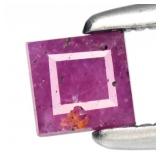 0.31ct 3.5mm Square Purplish Red Ruby - Heated, My