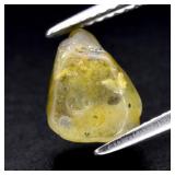 3.18ct 9.8x7.3mm Rough Greenish Yellow Sapphire Ge