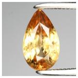 1.15ct 7.7x4.5mm Pear Natural Yellow Zircon - Unhe