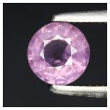 0.54ct 5mm Round Natural Pinkish Purple Spinel - B