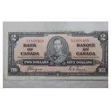 Canada $2 Banknote 1937 BC-22c Coyne Towers