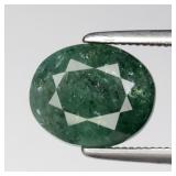 2.22ct 8.8x7.5mm Oval Natural Green Tourmaline - U