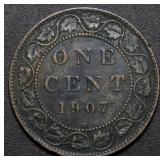 Canada Large Cent 1907H