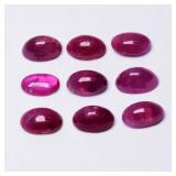 9pcs Lot 2.99ct t.w Oval Cabochon Natural Purplish