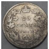 Canada 25 Cent 1883H