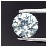 0.53ct Round Brilliant Natural Light Blue Zircon -