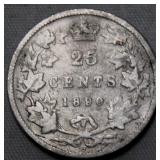 Canada 25 Cent 1890H