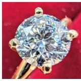 APPR $2300 10K Gold 2.3g Lab Diamond 1.05ct Ring