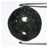 6.37ct Round Cabochon Natural Deep Green Jade - Un