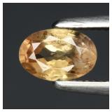0.62ct 5.5x3.7mm Oval Natural Yellow Zircon - Unhe